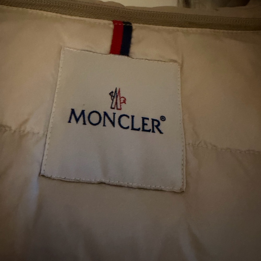 Moncler Beige Jacket With Logo Patch - image 3
